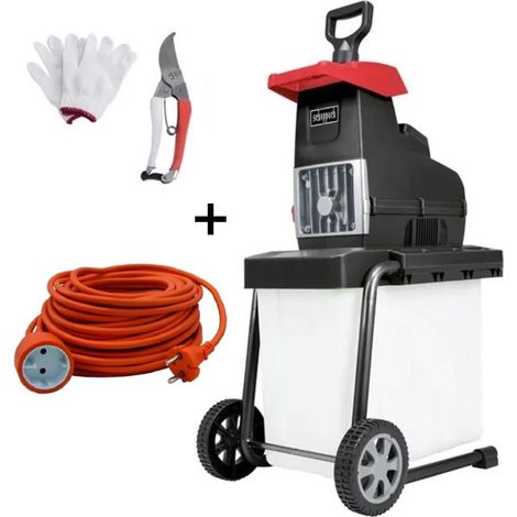 Biotrituratore elettrico a rullo da giardino 2800w Scheppach gs60 +prolunga 20mt (1/5)
