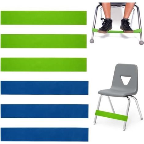6 Pieces Bandes Elastiques pour Pieds de Chaise Elastiques Chaises Tdah pour Enfants Hyperactif elastique musculation Bandes (1/5)