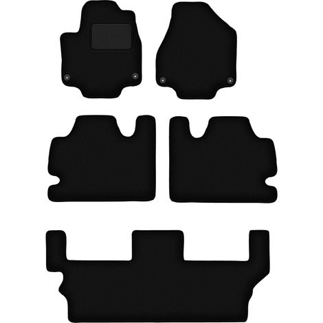 Tappetini auto in velluto nero per: Chrysler Pacifica II ibrida 7 posti (2017-) (1/5)