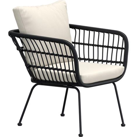 Fauteuil de Jardin "Isola" 71cm Noir (1/4)