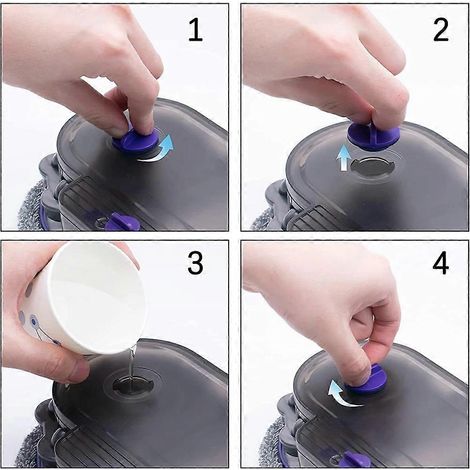 Tête de balai électrique pour aspirateurs V7, V8, V11, V10 et V15 tête de nettoyage humide et sèche avec réservoir d'eau amovible. (1/5)