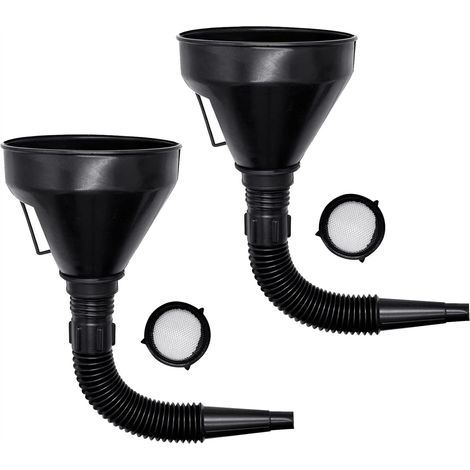 Entonnoir Carburant,2 PCS Entonnoir Huile Moteur Entonnoir Essence Moto Extensible Entonnoir de Filtre à Essence de Voiture pour Eau Gaz Naturel Pétrole (1/5)