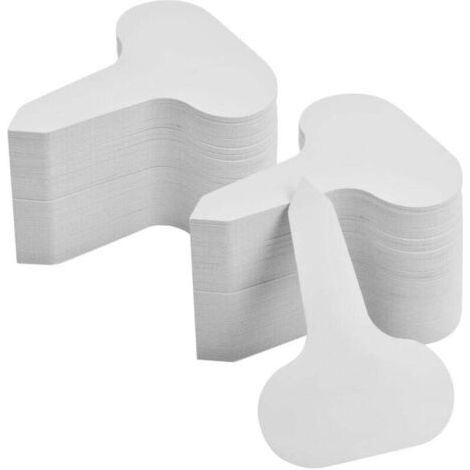 200Pcs Étiquettes de Plantes de Type T, Plant Markers & Labels, Marqueurs de Jardin en plastique Imperméable (Blanc) (1/4)