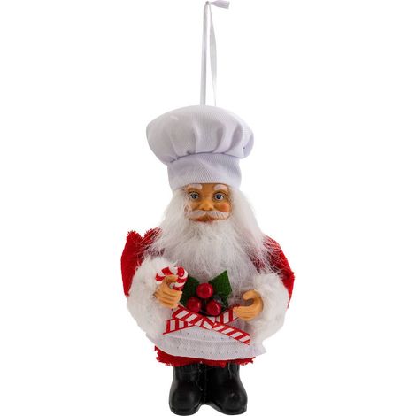 Soggetto panettiere babbo natale h.13cm rosso - Atmosphera créateur d'intérieur