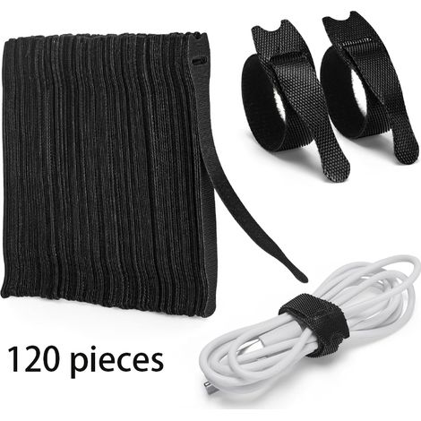 Packung mit 120 wiederverwendbaren Nylon-Kabelbindern, [150 mm x 12 mm] (1/5)
