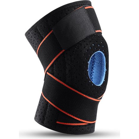 Genouillère pour femme et homme avec coussinets en gel pour la rotule et stabilisateurs latéraux, bandage pour le ménisque, genouillères (1/4)
