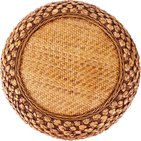 Coussin de sol rond de style japonais pour salon, balcon ou tatami, couleur café (1/5)