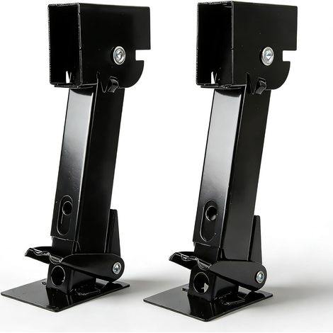Lot de 2 Vérins Stabilisateurs Télescopiques Pliables pour Remorque, Support de 650 LB, capacité de Levage de 1000 LB, Accessoires de Stabilisateurs Réglables pour Remorque (1/5)