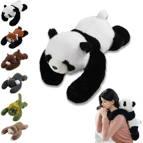 Gewichtetes Plüschtier – 1 Stück – Baumwolle und Glasmikroperlen – Lindert Angstzustände und fördert den Schlaf – Für Erwachsene und Kinder – Panda 45 cm (1/5)