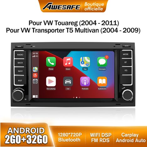 AWESAFE Autoradio Android 13 pour VW Touareg Transporter T5 Multivan 2Go+32Go avec 7'' Écran Tactile GPS Carplay Android Auto (1/5)