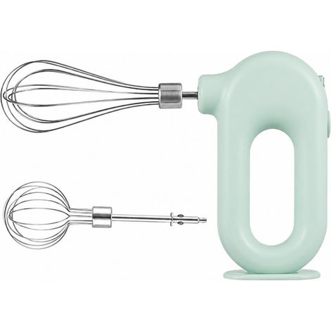 USB-wiederaufladbarer Schneebesen, Grün, Doppelschneebesen, tragbarer Handmixer