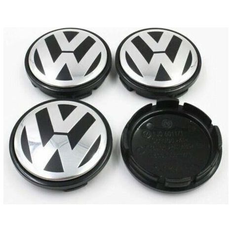 Satz mit 4 originalen Radkappen für 65-mm-Aluminiumfelgen, kompatibel mit Volkswagen-Radkappen, 65-mm-Nabenkappen, Reifenlogo, modifizierte Radzierblenden (1/5)