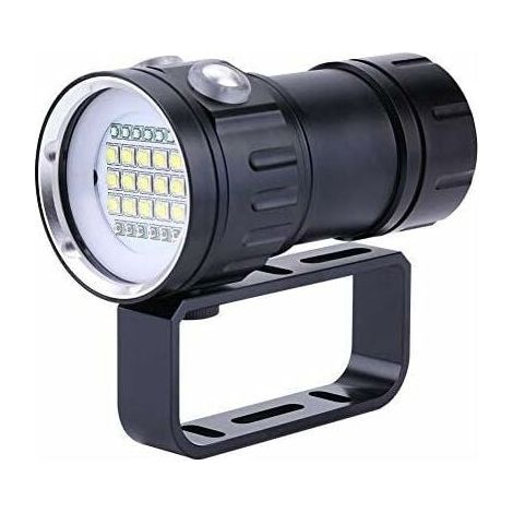 IPX8 impermeabile 18000LM 80m luce subacquea torcia subacquea per fotografia e video