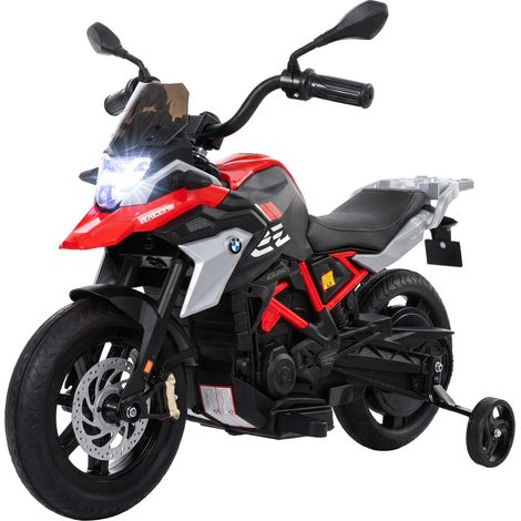 AIYAPLAY Moto Elettrica per Bambini 12V BMW con Luci LED, 3-8 anni, Rossa (1/5)