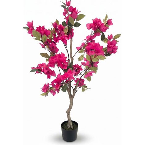 HOMESCAPES Artificial Bougainvillea Tree, 120cm, Pink (1/5)