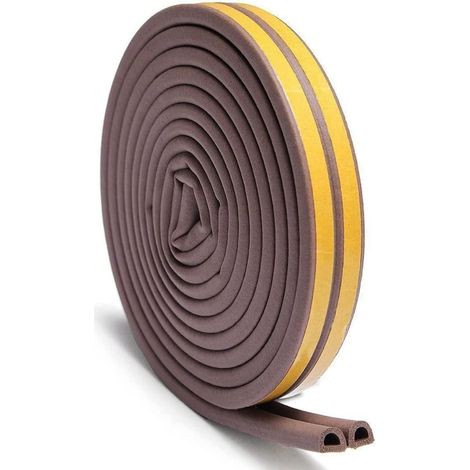 Türdichtungsstreifen, selbstklebend, schalldämmend, 5 Meter (Typ D), braun (1/5)
