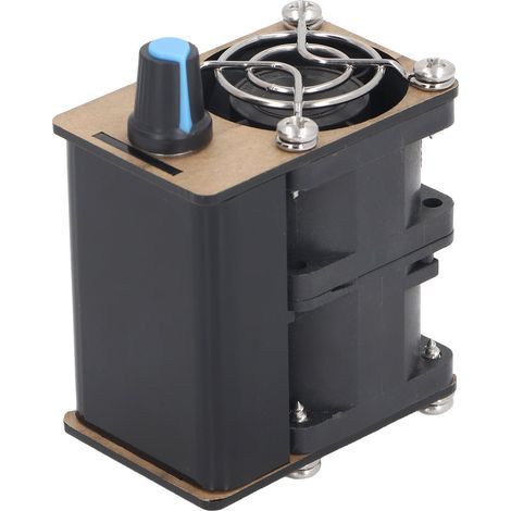 Module de commande de ventilateur puissant avec boîtier en acrylique noir, 12V, 12W, Violent en continu pour le refroidissement, le soufflage, l'échappement de fumée de soudure (1/5)