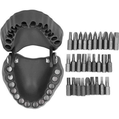 Porte-embouts magnétique en acier inoxydable pour forets de denture, avec 28 mèches, accessoires d'outillage domestique, noir (1/5)