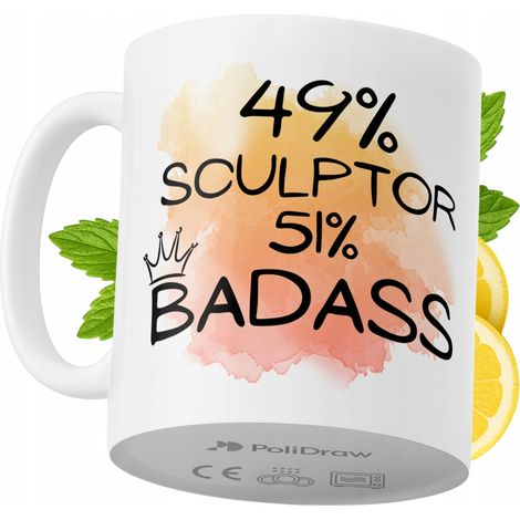 Mug humoristique pour sculpteur, avec texte amusant et design graphique. Idéal pour les anniversaires, les fêtes et les occasions spéciales. Mug premium pour la maison, le bureau et le travail. Blanc, (1/5)
