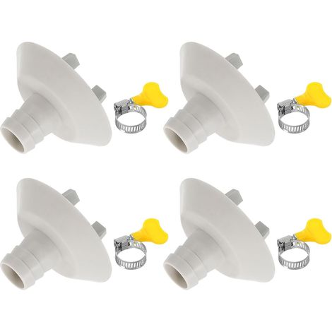 25mm Connecteur de Tuyau de Vidange de Climatiseur, 4 Pcs Connecteur de Vidange Universel avec Cerceau de Serrage pour Robinet D'Unité Ac à Fenêtre Mini-Fendue, Modèle Blanc (1/5)