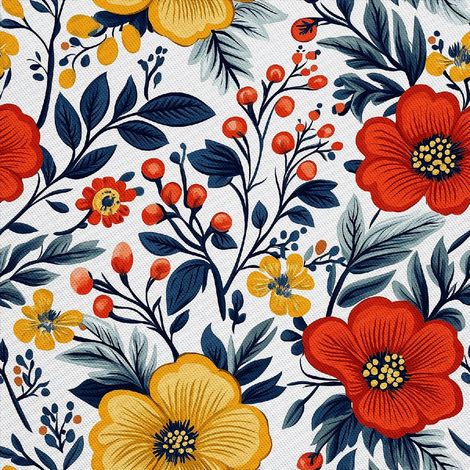 Outdoor dekostoffe oxford - Motiv Bunte Blumen DX18044 (1/5)