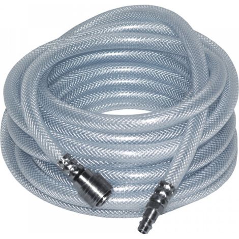 DEDRA Pneumatikschlauch 15m - Verstärktes PVC, Schnellverbinder