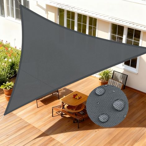 Voile d'ombrage Triangulaire 3x3x3m,95% UV Protection pour Patio (1/5)