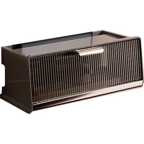Boîte de rangement murale pour routeur Wi-Fi, grande capacité, multiprise, étui de rangement pour câbles, couleur café, taille moyenne 30 x 13,5 x 12,5 cm / 11,8 x 5,3 x 4,9 pouces (1/5)