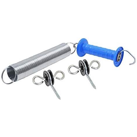 Handle and spring gate kit, Complete insulators handle gate, pasture fence, electric fence energizer (1/2)