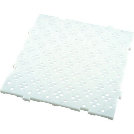 Caillebotis HACCP 50 x 50 cm, épaisseur 22 mm - blanc - Gilac