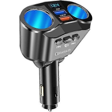 Répartiteur de chargeur de voiture double USB avec Bluetooth 5.0 et lecteur MP3 12-24 V (1/5)