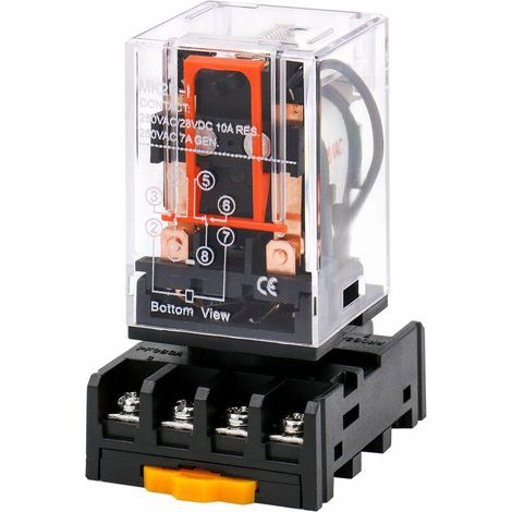 [JAMAIS UTILISÉ] Utilisant le relais MK2P-I AC 220 V bobine DPDT 8 broches avec prise de terminal enfichable PYF83A (1/4)