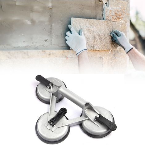 Ventouse à 3 griffes pour verre, antidérapante et robuste, arrache-carrelage manuel en alliage d'aluminium (1/5)