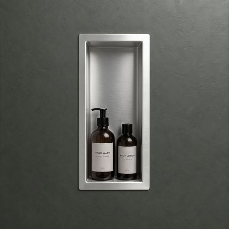 Mai & Mai Étagère Murale à Carreler 15x30x8,3cm Niche de Douche à Encastrer en Inox