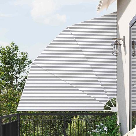 Balkon Sichtschutz Anthrazit und Weiß 210 x 210 cm Polyester