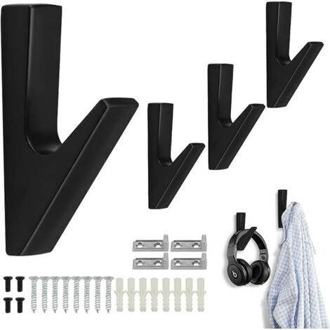 4 Pièces Porte Manteau Mural, Patere Murale, Porte Manteau, Crochet Porte Manteau, Patere Porte Manteau, Crochet Porte Manteau Moderne pour Vestes, pour Salle de Bain, Chambre, Porte, Placard (1/5)