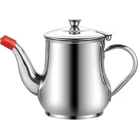Pot À Huile En Acier Inoxydable Avec Filtre - Récipient Anti-Fuite Pour Graisse De Cuisine - Capacité 32 Oz - Pour Friture Et Recyclage D'Huile (1/5)