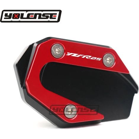 (Rouge-YZFR25) Plaque de support latérale d'extension de béquille pour YAMAHA YZF-R3 YZF-R25 YZFR3 YZFR25 YZF R3 R25 2014-2020 2018 maxpower (1/4)