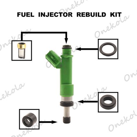 Fuel injector repair kit, seal and filter compatible with Toyota Highlander 2.7L 1AR 23250-0v010 (1/2)