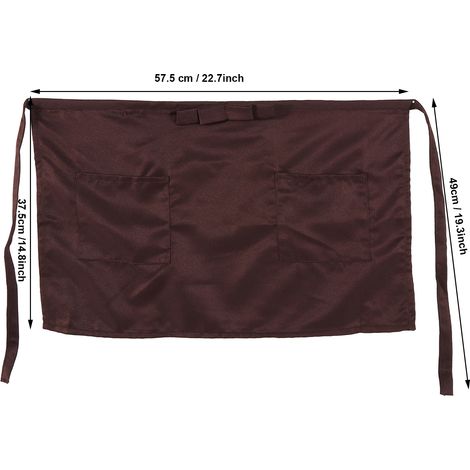 Kurze Schürze mit Fliege für Damen und Herren, ideal zum Kochen und für Cafés. (1/5)