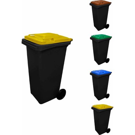 Contenedor de basura reciclables Ecodiseño 120L 2 ruedas