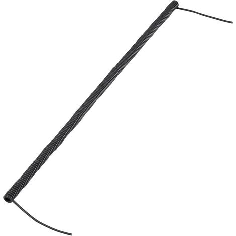 TRU COMPONENTS 1570977 Cavo a spirale 170 mm / 500 mm 2 x 0.12 mm² Nero 1 pz.