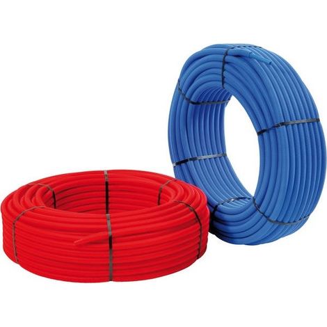 Pbtub – Tube PER prégainé bleu Ø10x12 – Longueur 25m – Gaine conforme NF EN50086.2.2 – Faibles pertes de charges