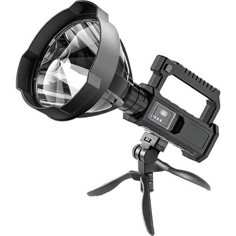 LAMPE TORCHE LONGUE PORTÉE AVEC TRÉPIED POUR PÊCHE, CHASSE, RECHARGEABLE PAR USB TEB0604 (1/5)