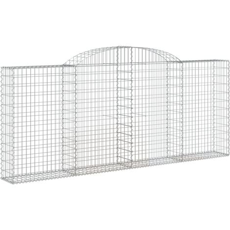 Maison Exclusive - Cesto Gabbione ad Arco 300x30x120/140 cm Ferro Zincato