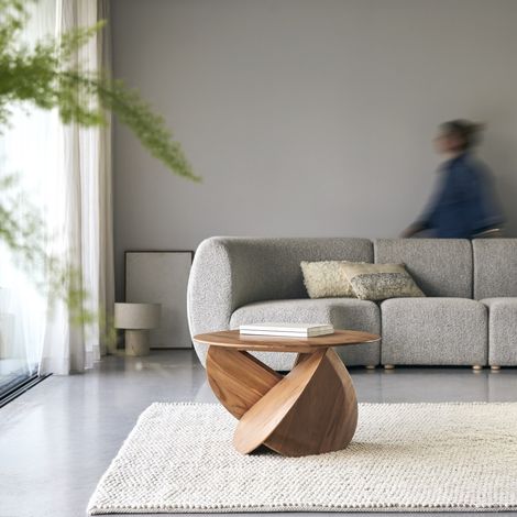 Table basse en bois de teck 70 Gonzague (1/5)
