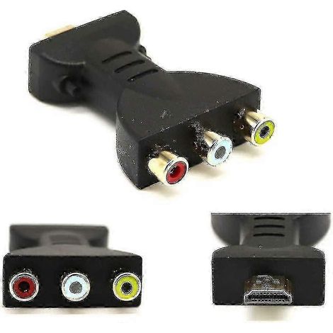 Adaptateur HDMI vers Av (rouge, blanc, jaune) Zekai SZRH A-DS Convertisseur HDMI vers Av (1/4)