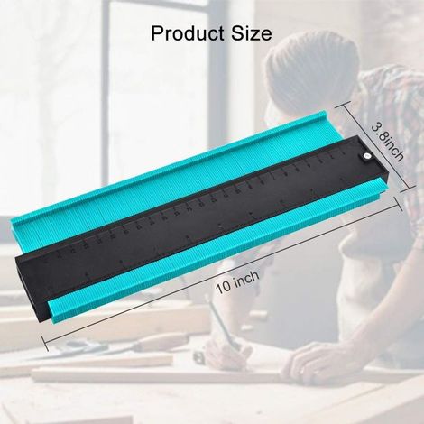 Jauge de Contour,Copieur de Contour Professionnel de 25cm de Bricolage Pour Les Menuisiers du Bois,Jauge de Profilé Pour Mesurer les Carreaux de Précision et les Objets Irréguliers (1/4)