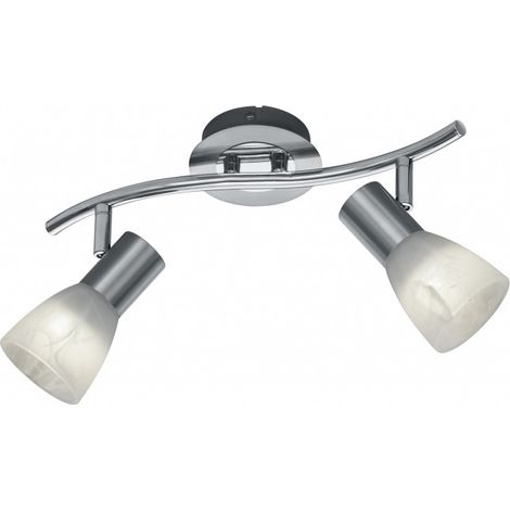 Deckenstrahler 2 Spot E14 verstellbar Levisto Nickel Trio Beleuchtung
