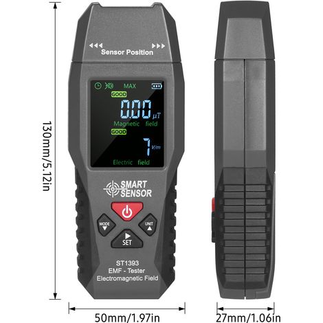 SMART SENSOR ST1393 Elektromagnetisches Feldmessgerät, tragbares Mini-Digitalgerät mit LCD-Bildschirm, Strahlungstester. (1/5)